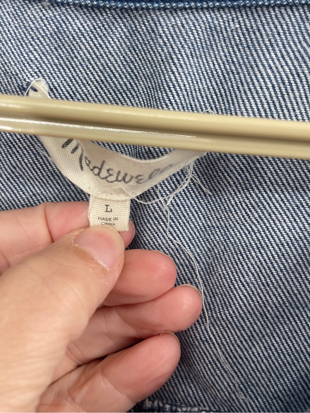 Madewell Denim Ruffle Top - Picture 8 of 11